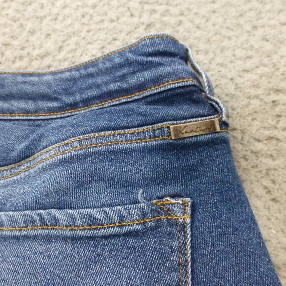 Kancan Jeans Womens XL High Rise Ankle Skinny Raw Hem Med Wash Blue Denim - Picture 3 of 11